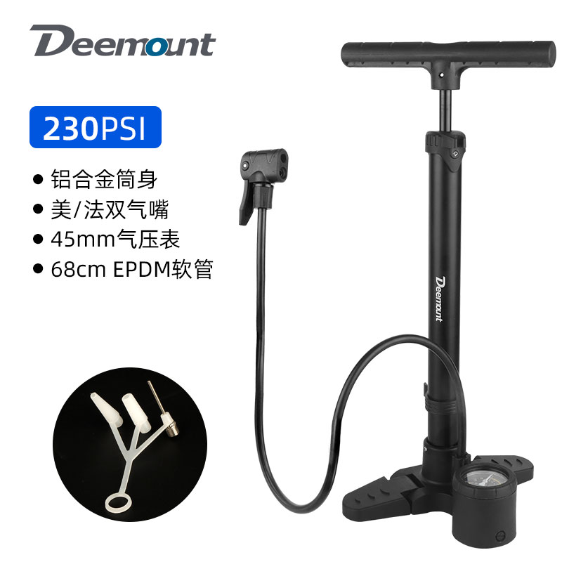 落地式气筒230PSI气压表可打高压自行车电动车汽车球类立式打气机