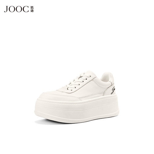 2025秋冬新款松糕跟增高小白鞋