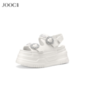 魔术贴凉鞋 女2026夏季 新款 JOOC玖诗时尚 厚底增高休闲百搭沙滩凉鞋