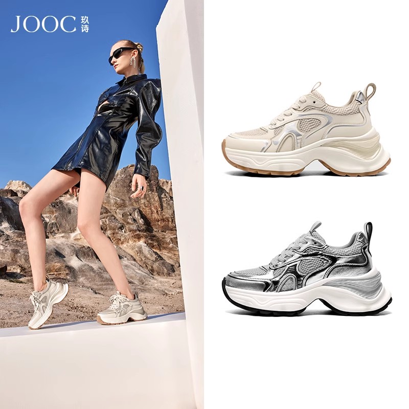 圆头厚底老爹鞋玖诗复古休闲鞋