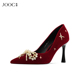 尖头名媛宴会单鞋 婚鞋 女2026春季 新款 华丽伦巴 JOOC玖诗高跟鞋