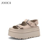 浪漫复古 休闲时尚 JOOC玖诗厚底沙滩鞋 新款 外穿凉鞋 女2026夏季