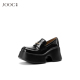 JOOC玖诗防水台通勤百搭乐福鞋 单鞋 女2025秋冬新款 厚底休闲小皮鞋