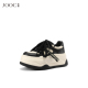 黑白厚底运动鞋 2025秋冬新款 松糕鞋 JOOC玖诗经典 百搭透气休闲女鞋