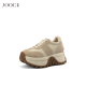 简约ins系带厚底休闲德训鞋 JOOC玖诗复古阿甘鞋 女2025秋冬新款 女