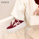 伦敦学院 JOOC玖诗系带休闲鞋 女2026春季 新款 厚底新年红运动鞋