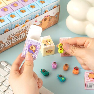 网红爆款盲盒可爱卡皮巴拉公仔盲袋小学幼儿园小礼品抽抽乐水豚君