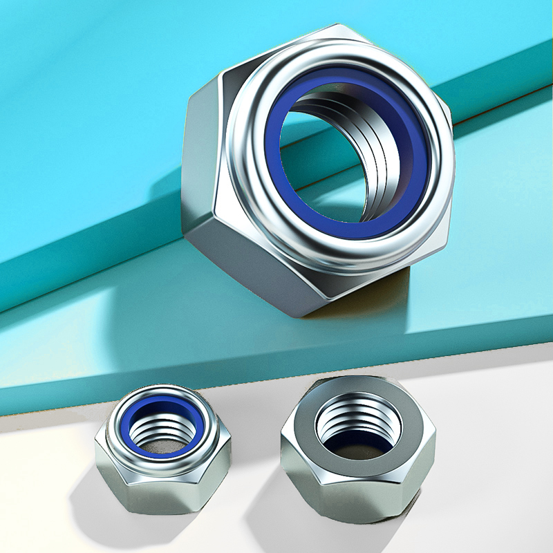 镀锌尼龙防滑锁紧螺母