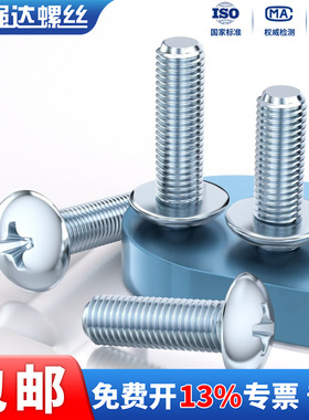 qd十字大扁头螺丝钉镀锌标准件螺钉螺栓大屁股紧固件日标M4M5M6M8