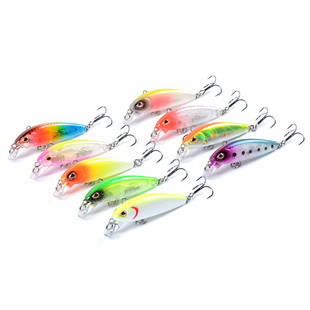 2020新品9色沉水米诺minnow 5.5cm/5.7g 路亚仿生硬饵 假饵 盒装