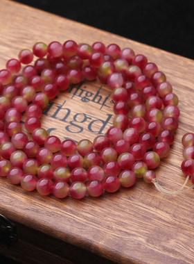 西瓜玉髓108颗多圈手链念珠