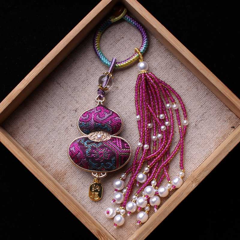 非遗成品宋锦葫芦挂件流苏包挂古风汉服挂饰车挂配饰钥匙扣吊坠