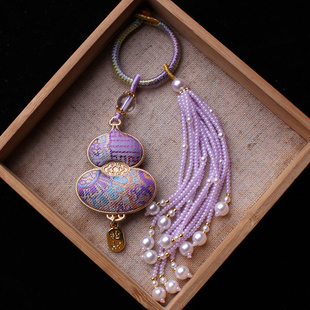 非遗成品宋锦葫芦挂件流苏包挂古风汉服挂饰diy车挂配饰古扇配件