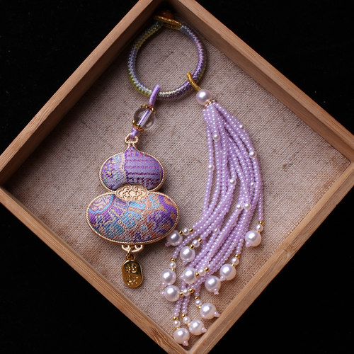 非遗成品宋锦葫芦挂件流苏包挂古风汉服挂饰diy车挂配饰古扇配件