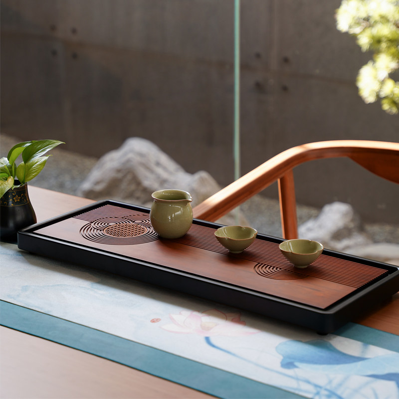 祥福石泓现代纯天然高端竹制家用干泡台茶台茶具托盘茶海茶几茶盘,餐饮具,茶盘,淘宝优惠券,粉丝福利购,淘宝优惠卷