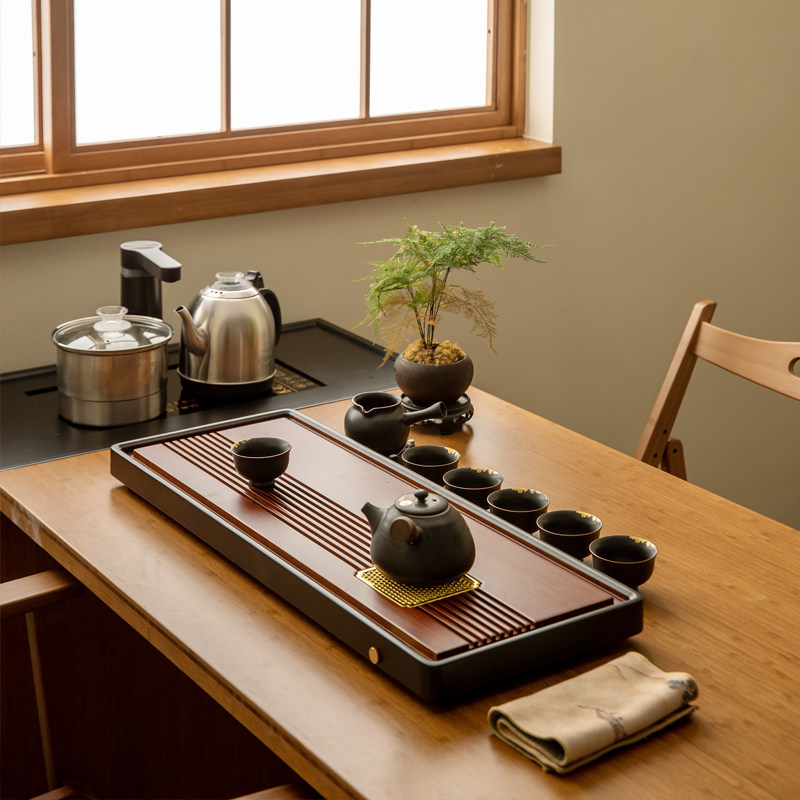 祥福江潮现代简约高端竹制家用干泡台茶台茶具托盘茶海茶几茶盘,餐饮具,茶盘,淘宝优惠券,粉丝福利购,淘宝优惠卷