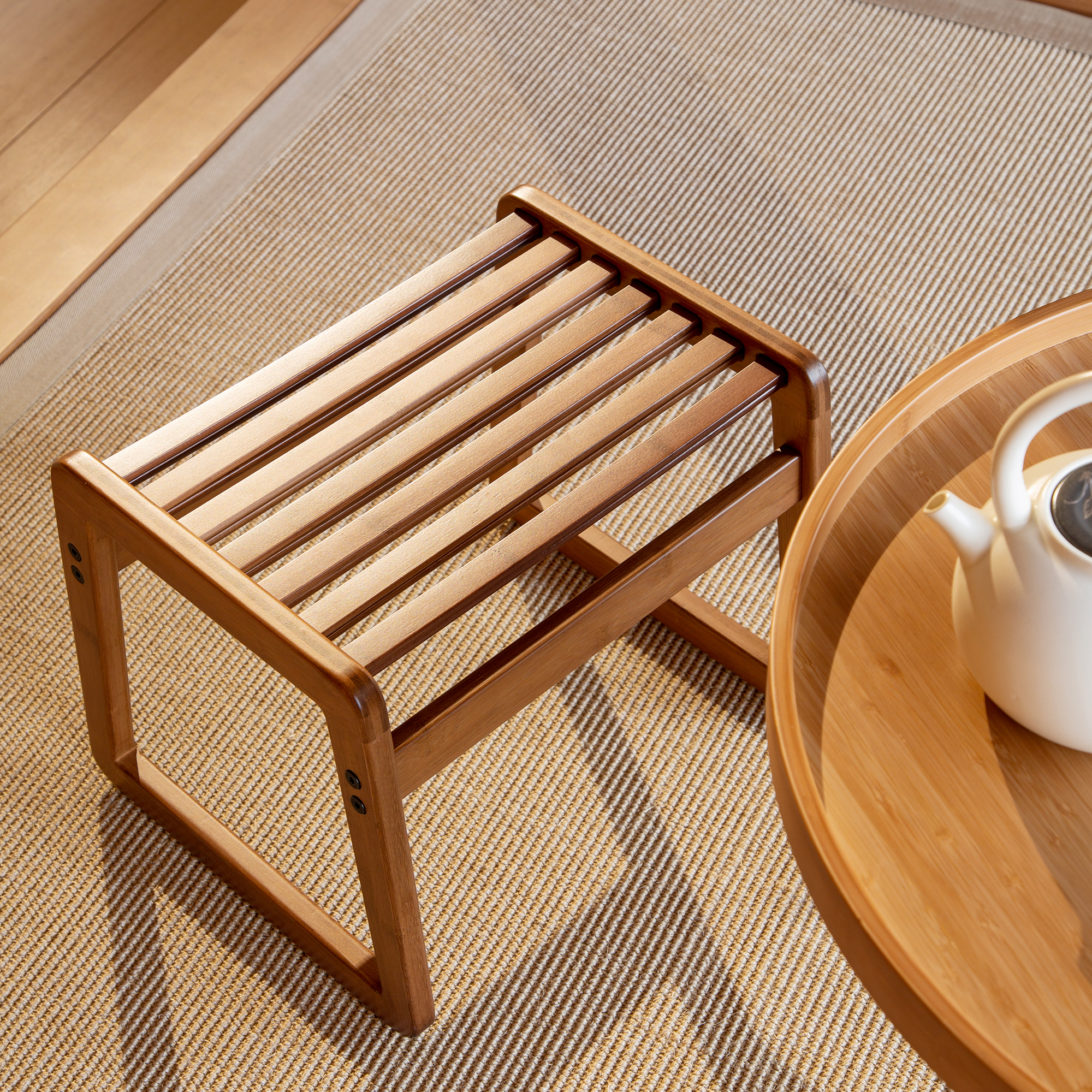 祥福新中式田园风成人儿童迷你凳