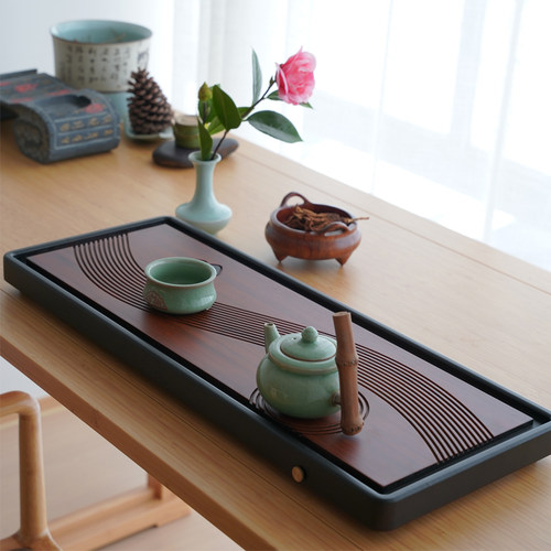 祥福现代中式纯天然家用茶具茶盘