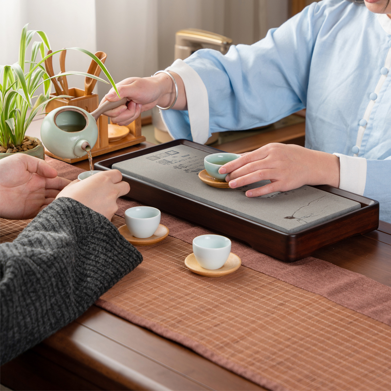 祥福现代纯天然家用干泡台茶盘