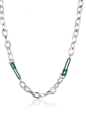 钛钢项链女不掉色简约男饰品配饰感双层叠戴十字架吊坠毛衣链