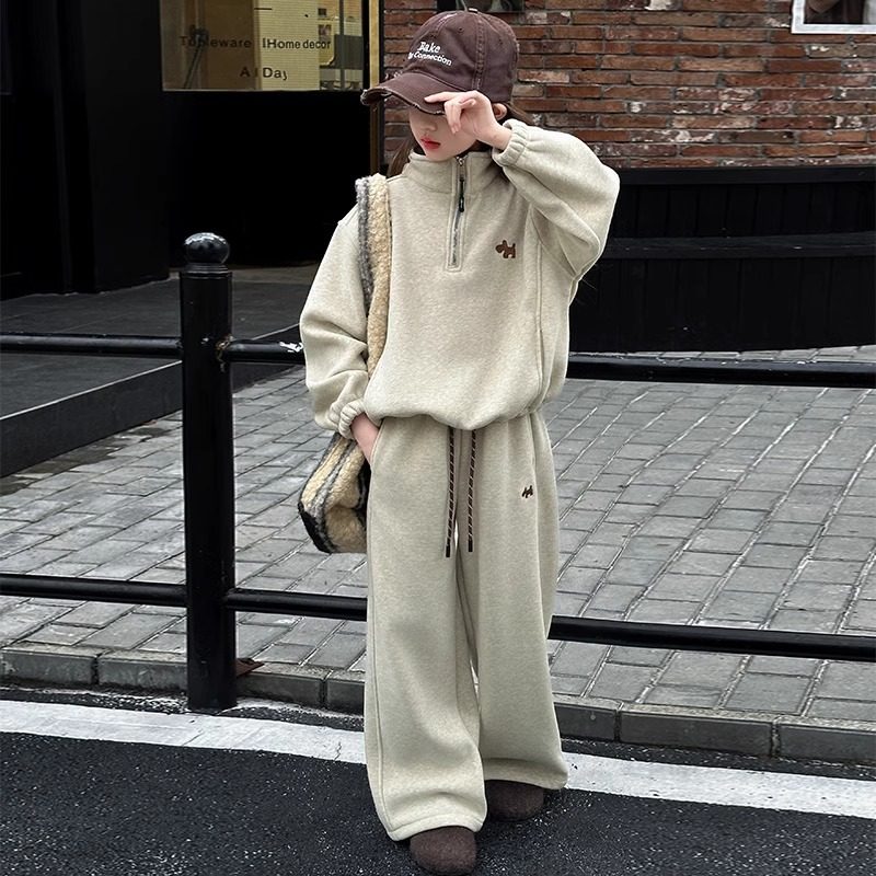 女大童套装春秋装2025新款洋气时髦休闲卫衣卫裤童装两件套,童装/婴儿装/亲子装,儿童运动套装,淘宝优惠券,粉丝福利购,淘宝优惠卷