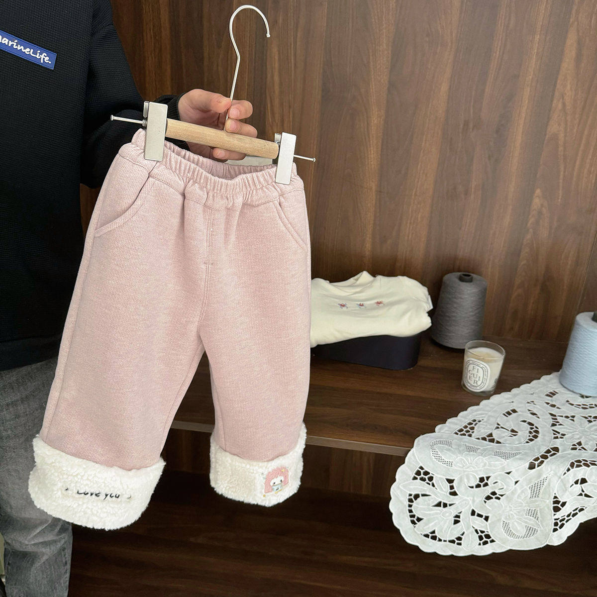 女童冬季休闲裤婴儿女宝宝加厚羊羔绒阔腿裤儿童一体绒直筒长裤子,童装/婴儿装/亲子装,裤子,淘宝优惠券,粉丝福利购,淘宝优惠卷