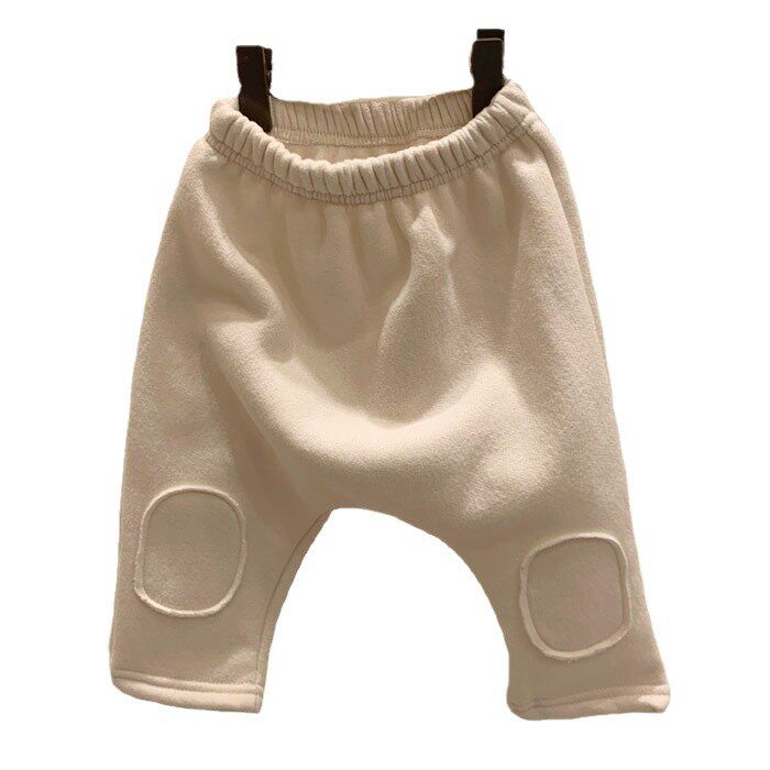 现货加厚冬款韩国童装冬款婴幼儿童休闲打底裤百搭补丁加绒大PP裤