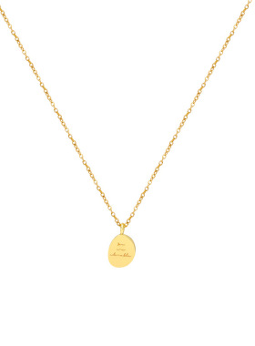 韩系钛钢字母不规则圆牌毛衣链简约气质吊坠锁骨项链秋冬爆款项饰