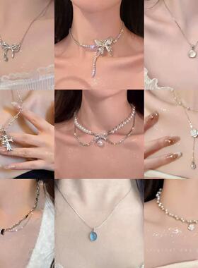 钛钢不掉色小蛮腰轻奢项链女夏网红小众设计感配饰锁骨链吊坠