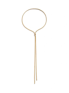 轻奢百搭超长蛇骨链可抽拉钛钢项链女小众轻奢设计感毛衣链潮