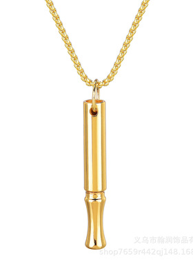 跨境新款戒烟辅助器项链冥想正念吊坠钛钢调节呼吸口味戒烟器项链