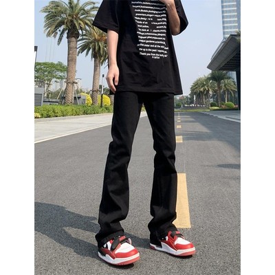 美式vibe黑色软牛仔裤