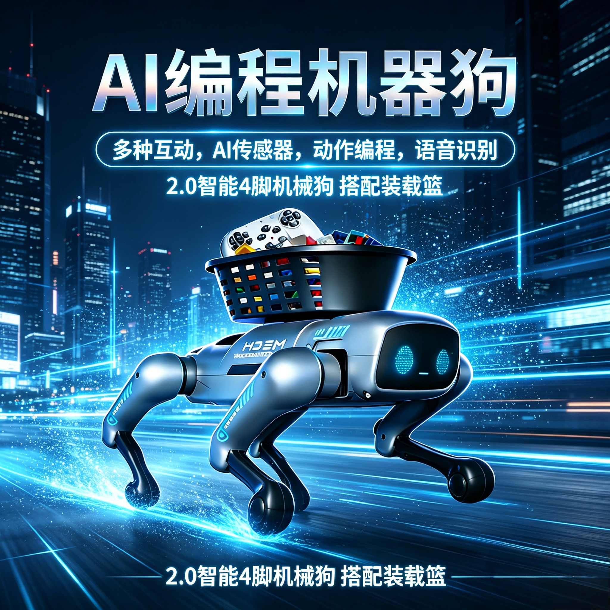 2026新款宇AI人工树智能机器狗 儿童电动遥控玩具 黑科技早教