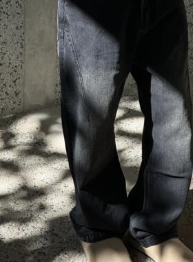 Takye 复古水洗做旧微喇牛仔裤 高盎司