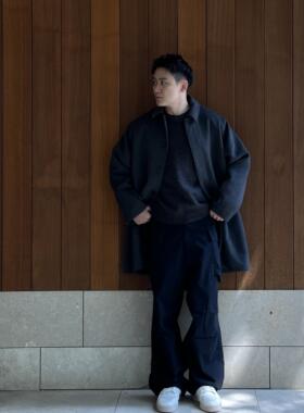 Takye 羊毛混纺 翻领毛呢大衣