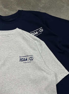 TAKYE 23SS 美式复古运动 TCAA主题 Slogan印花短袖