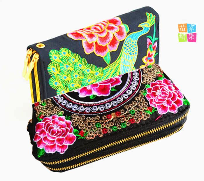 Special Offer Yunnan Ethnic style Embroidery Flower wallet clutch bag have more cash than can be accounted for mobile phone Small change Bank Card package Dual zippersin the Leather/Lady bags/Men's bag, Wallet  category - from Buy2taobao.com to provide professional Taobao agent buy service
