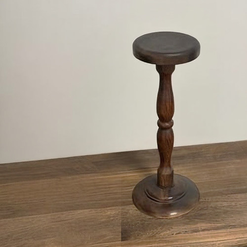 中古做旧服装店陈列摆件胡桃木展示道具帽撑头盔托帽台式假发套架