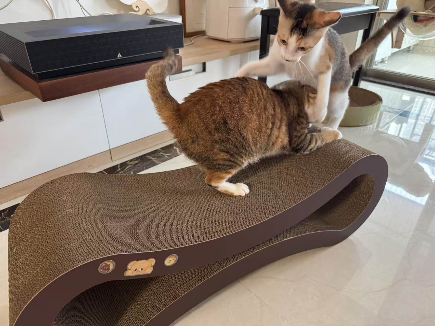 petfusion八字 猫抓板 模切bb楞 86*30cm 棕色