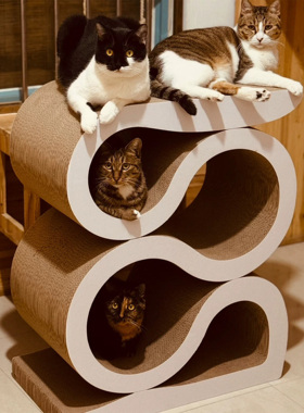 扭扭乐猫抓板 线锯bb楞 高度83cm 可承重150斤 顺丰发货