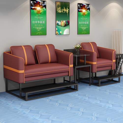 25新款豪华台球桌椅台球沙发椅台球椅台球厅专用椅观球椅休闲桌椅