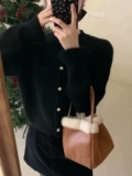 Бархатный кардиган, изысканный милый шерстяной трикотажный свитер, коллекция 2023