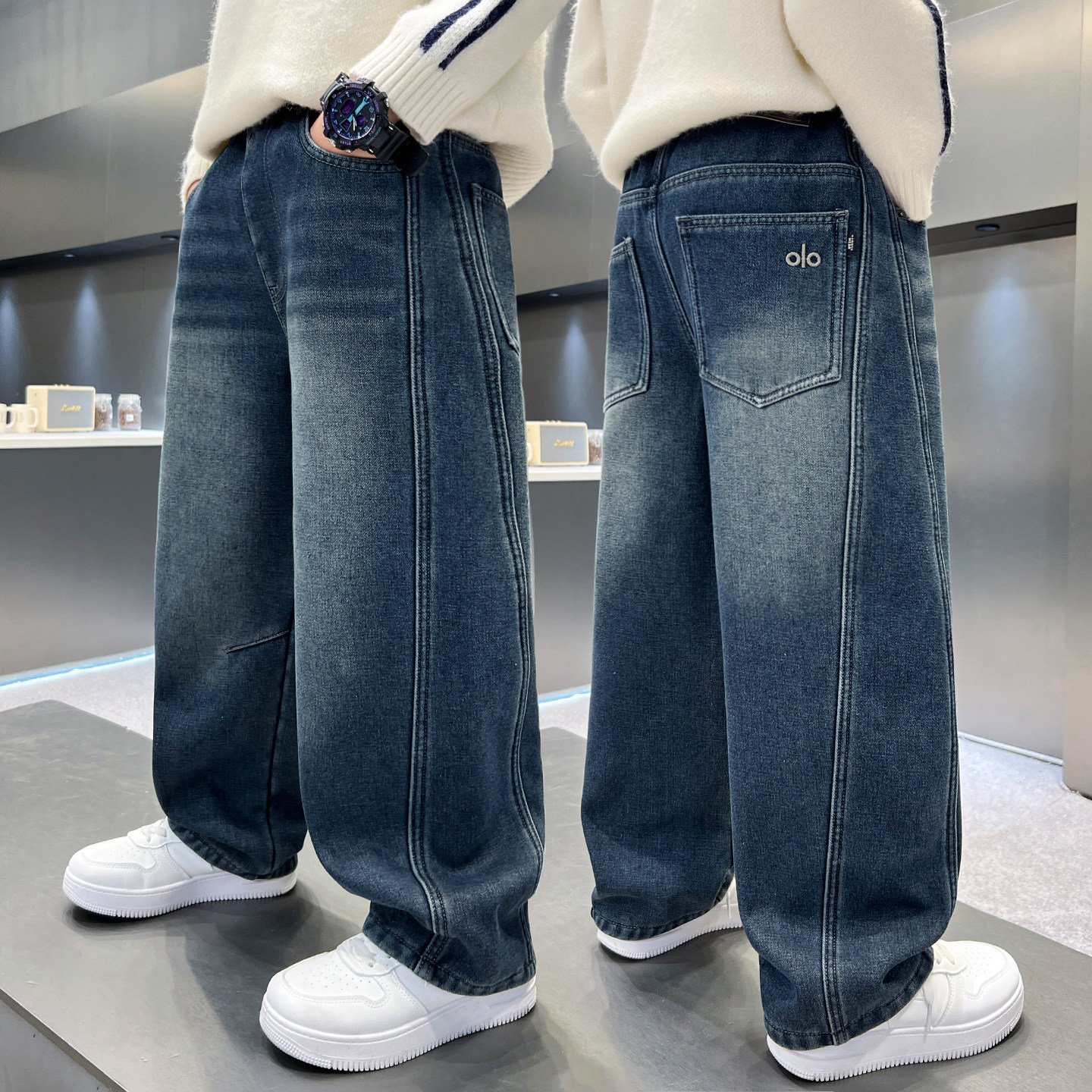 男童牛仔裤春秋新款儿童春装潮酷直筒裤子中大童男孩宽松休闲长裤,童装/婴儿装/亲子装,儿童牛仔裤,淘宝优惠券,粉丝福利购,淘宝优惠卷