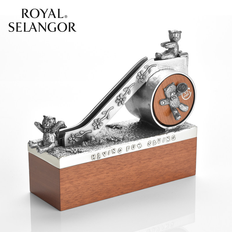 皇家雪兰莪ROYAL SELANGOR小熊储蓄盒投币盒手工锡制品盒子家用,家居饰品,桌面摆件,淘宝优惠券,粉丝福利购,淘宝优惠卷