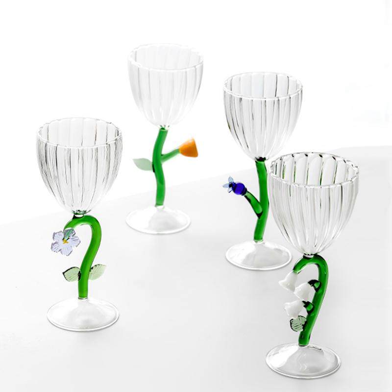 意大利Ichendorf进口植物学玻璃酒杯家用香槟杯高脚杯子葡萄酒杯