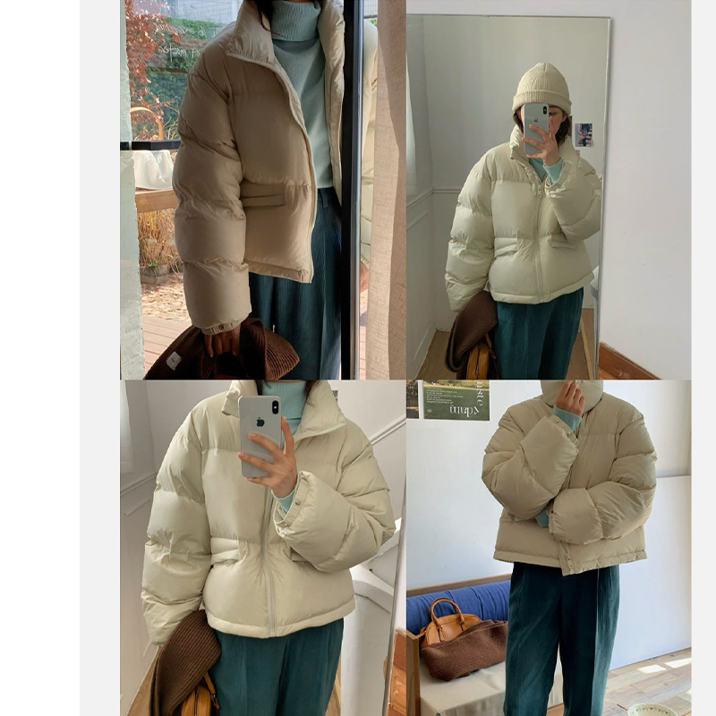 韩版常规立领小个子羽绒服