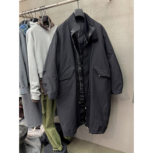 羽绒服女2025韩系宽松白鸭绒长款过季立领加厚冬季外套