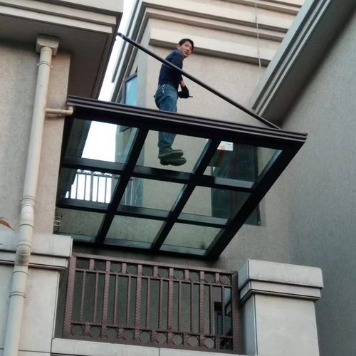 钢结构阳光房门厅采光顶玻璃雨棚