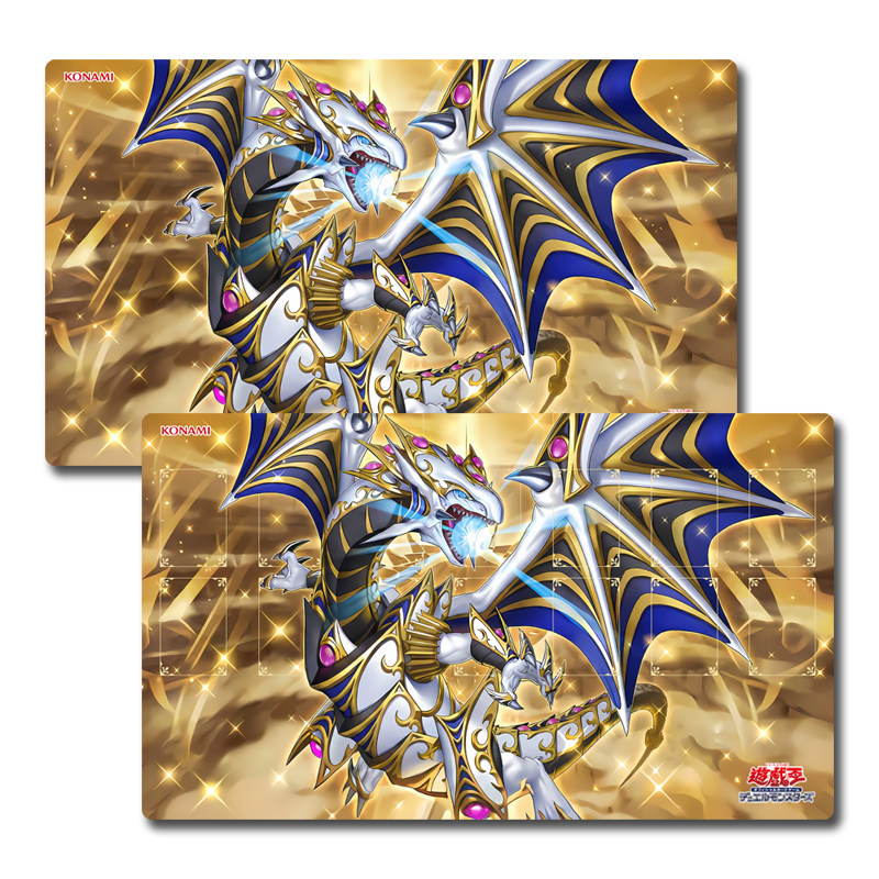 TCG对战垫 守护圣域的光之龙 游戏王决斗盘卡牌DIY场地卡垫