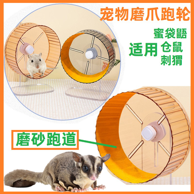 蜜袋鼯金丝熊仓鼠刺猬磨爪跑轮静音专用磨指甲跑轮自嗨解闷玩具